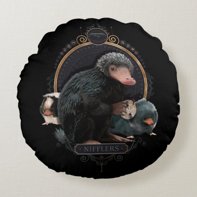 NIFFLER™s Jugendportrait Rundes Kissen (Vorderseite)