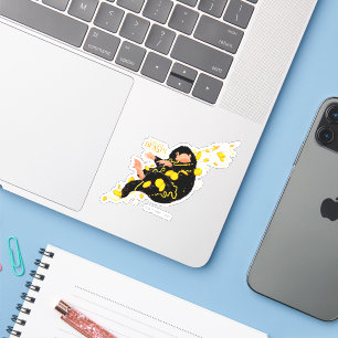 Niffler schwimmend mit Gold Aufkleber