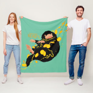 Niffler schwimmend mit Gold Fleecedecke