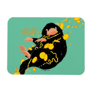Niffler schwimmend mit Gold Magnet