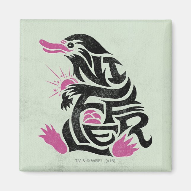 NIFFLER™ Typografie Grafik Magnet (Vorne)