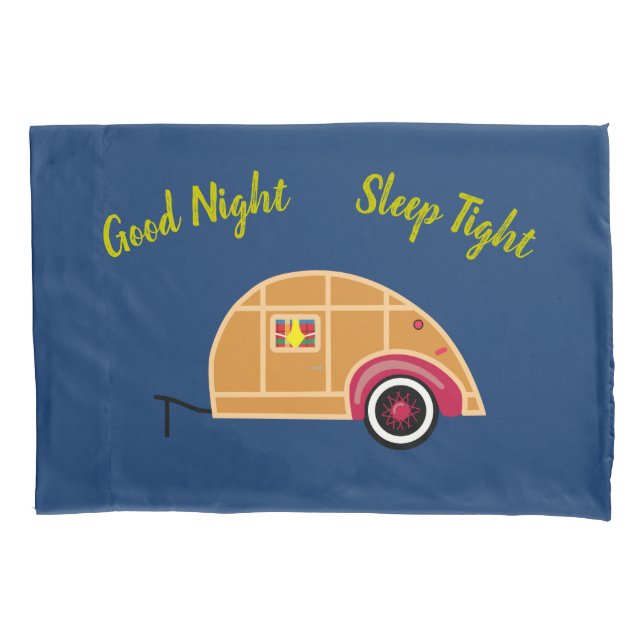Nifty 50 Retro Campers II Kindermädchen Kissenbezug (Vorderseite)