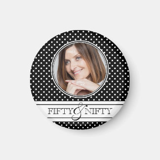 Nifty bei 50 Polka Dot Foto Keepake Magnet