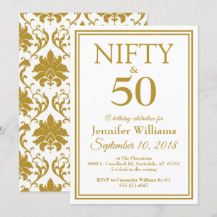 Nifty & Fifty ! Invitation élégante pour une fête