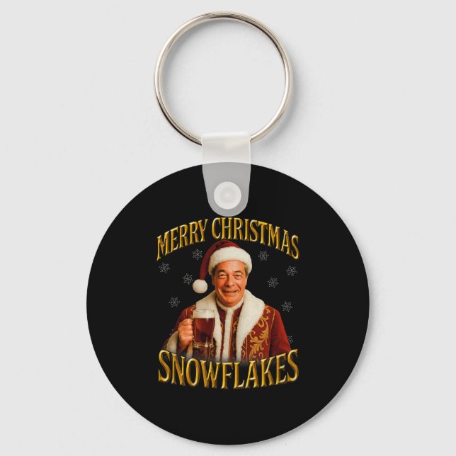 Nigel Farage Christmas Premium Tri-blend  Schlüsselanhänger (Vorderseite)