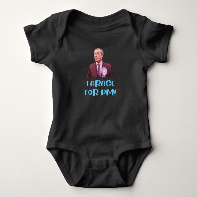 Nigel Farage für PM - Brexit Baby Strampler (Vorderseite)