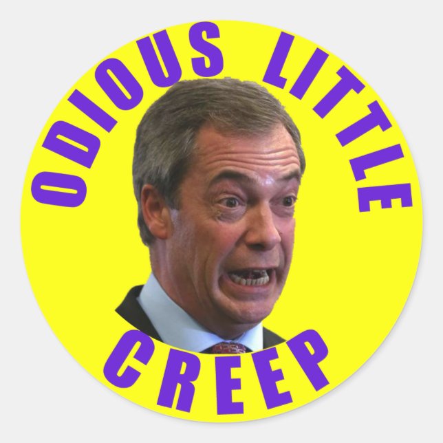 Nigel Farage Runder Aufkleber (Vorderseite)