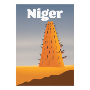 Niger Agadez Moschee Reiseplakat Fotodruck