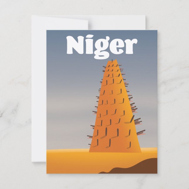 Niger Agadez Mosque Reiseplakat (Vorderseite)