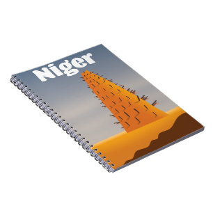 Niger Agadez Mosque Reiseplakat Notizblock