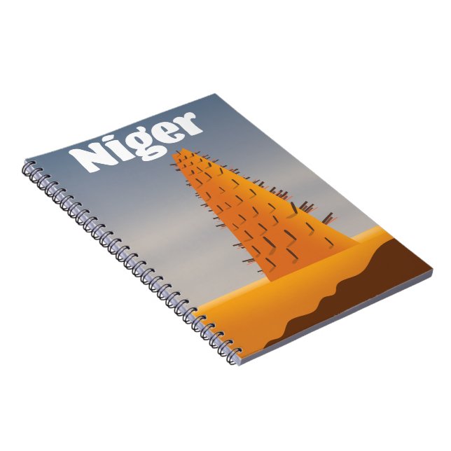 Niger Agadez Mosque Reiseplakat Notizblock (Rechte Seite)