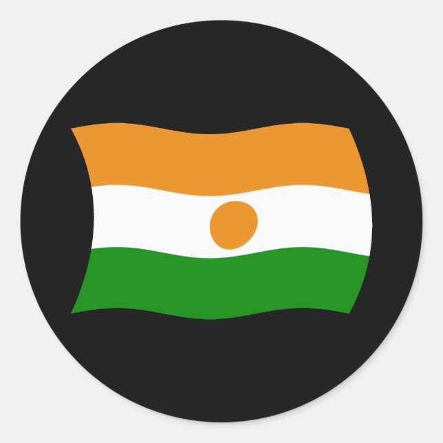 Niger-Flag-Aufkleber Runder Aufkleber (Vorderseite)