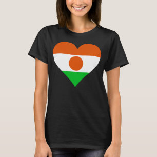 Niger Flag Herz Niger Liebe Niger T-Shirt