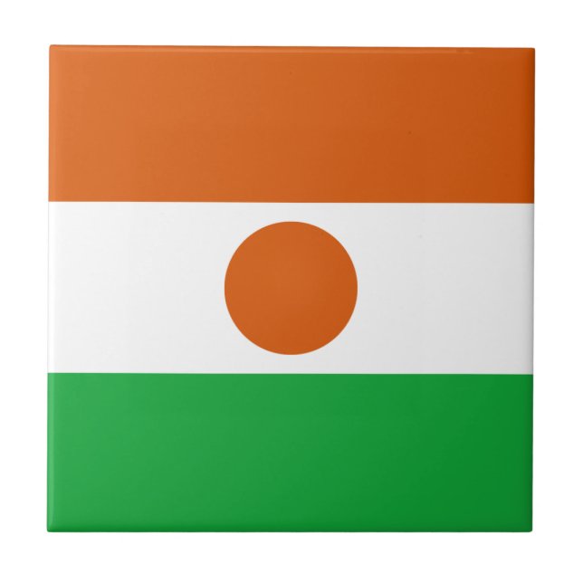 Niger-Flagge Keramikfliese (Vorderseite)