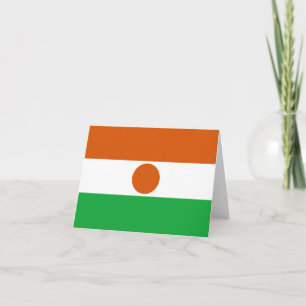 Niger-Flagge Notizkarte Karte
