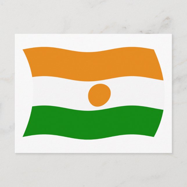 Niger-Flagge-Postkarte Postkarte (Vorderseite)
