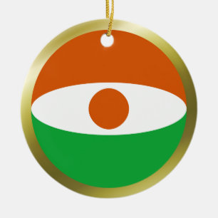Niger-Flaggen-Ornament Keramikornament