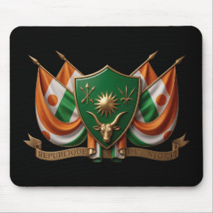 Niger Landeswappen Symbol Emblem Flagge Mousepad