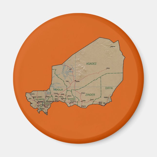 Niger Map Magnet (Vorne)