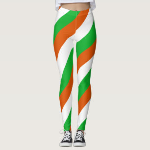 Niger Nationalflagge Farben Diagonale Streifen Leggings