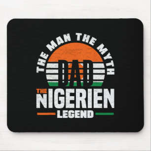 Niger Nigerien Niger-Flagge Vatertag Mousepad