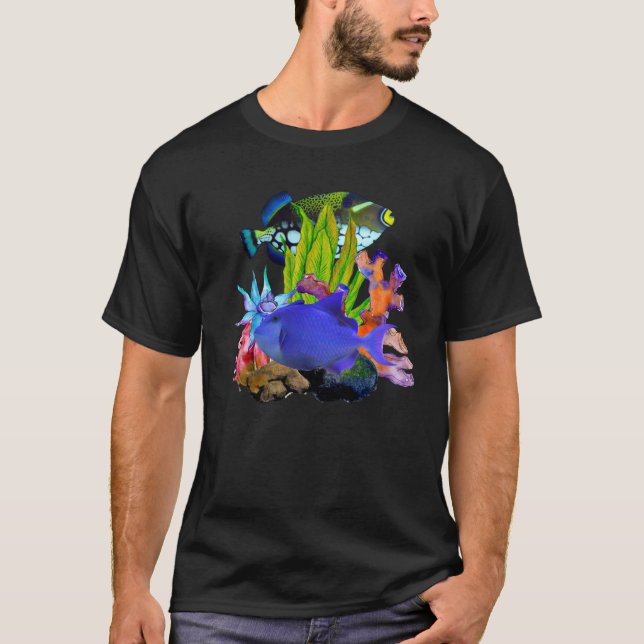 Niger Trigger Fish Reef Aggressive Saltwater Aquar T-Shirt (Vorderseite)