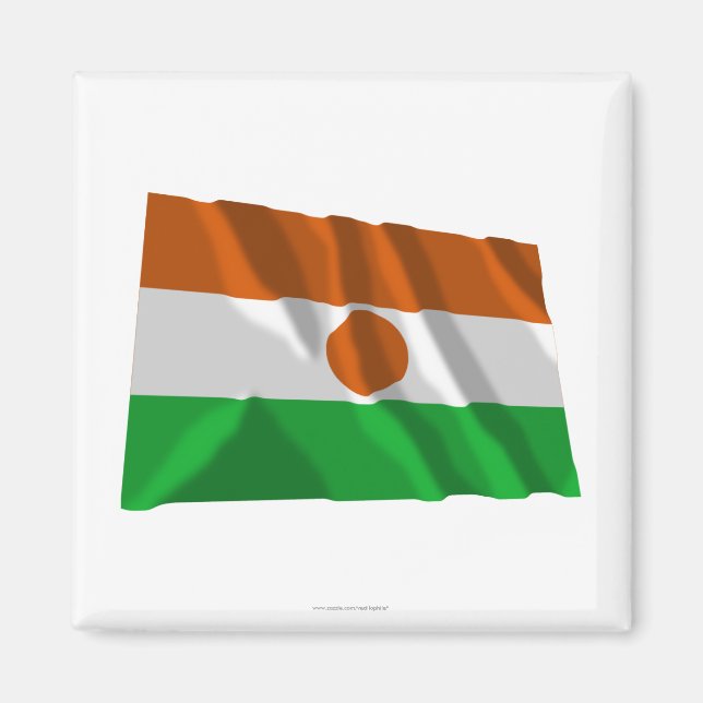 Niger Wave Flag Magnet (Vorne)