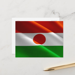 Niger - Wellenflagge - Postkarte