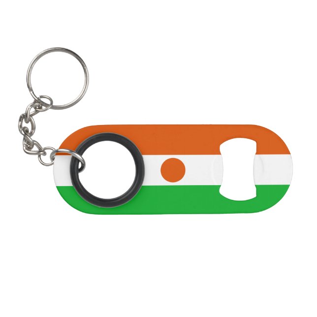 Nigerflagge Mini Flaschenöffner (Vorderseite (Horizontal))