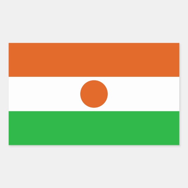 Nigerflagge Rechteckiger Aufkleber (Vorderseite)