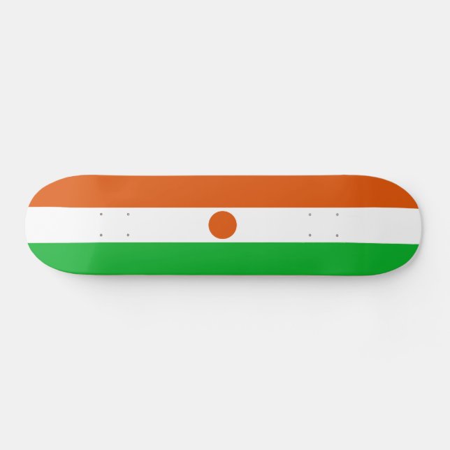 Nigerflagge Skateboard (Horizontal)