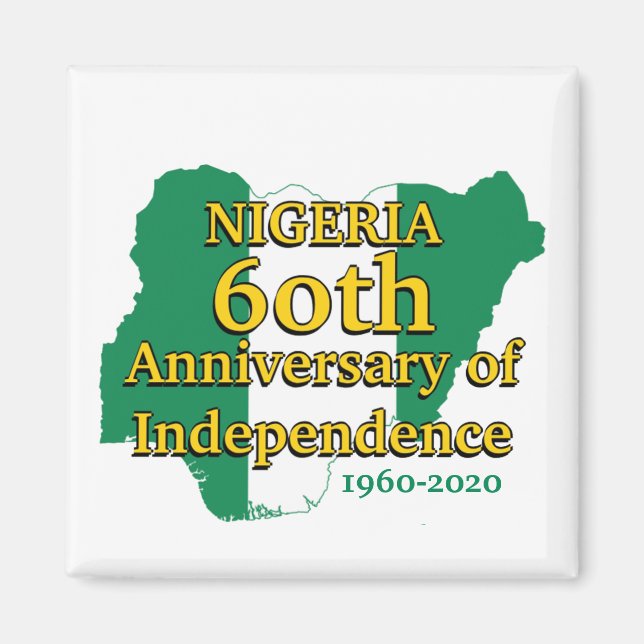 NIGERIA 60 Jahre Unabhängigkeit | Nigerianer Magnet (Vorne)