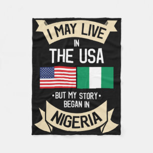 Nigeria Amerikanische Flagge USA Nigerianische Wur Fleecedecke