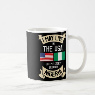 Nigeria Amerikanische Flagge USA Nigerianische Wur Kaffeetasse