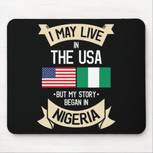 Nigeria Amerikanische Flagge USA Nigerianische Wur Mousepad