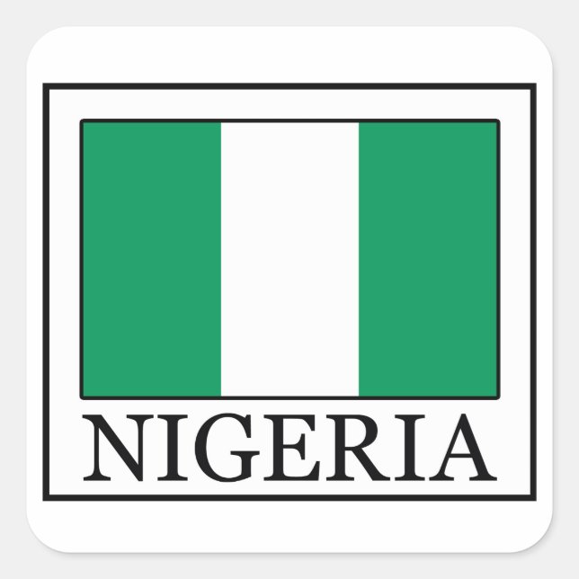 Nigeria-Aufkleber Quadratischer Aufkleber (Vorderseite)