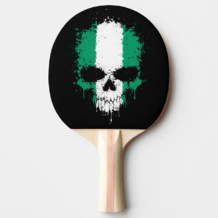 Nigeria-Bratenfett-Spritzer-Schädel Tischtennis Schläger