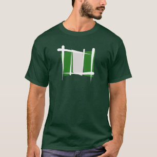 Nigeria-Bürsten-Flagge T-Shirt