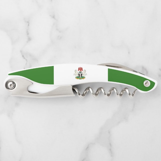 Nigeria-Fahne Kellnermesser (Vorderseite)
