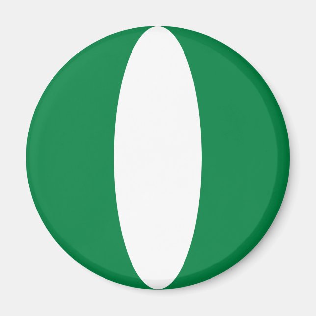 Nigeria Fisheye Flag Magnet (Vorne)