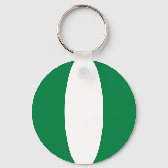 Nigeria Fisheye Flag Schlüsselanhänger (Vorderseite)