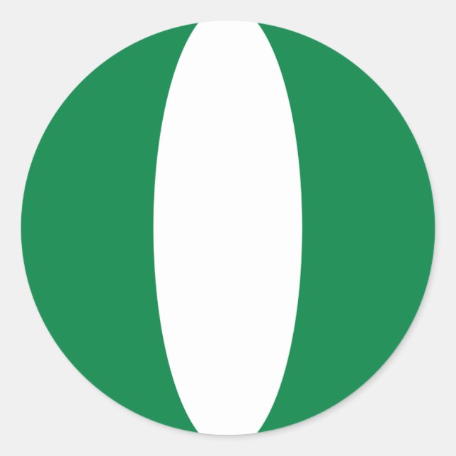 Nigeria Fisheye Flag Sticker (Vorderseite)