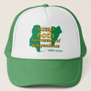 NIGERIA FLAG 60. Jubiläum Unabhängigkeit Truckerkappe