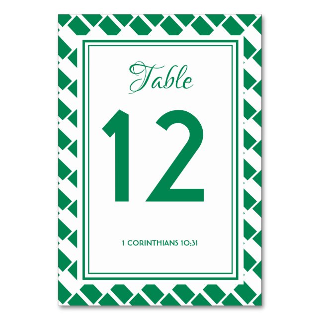 NIGERIA FLAG Banquet Celebration Wedding Modern Tischnummer (Vorderseite)