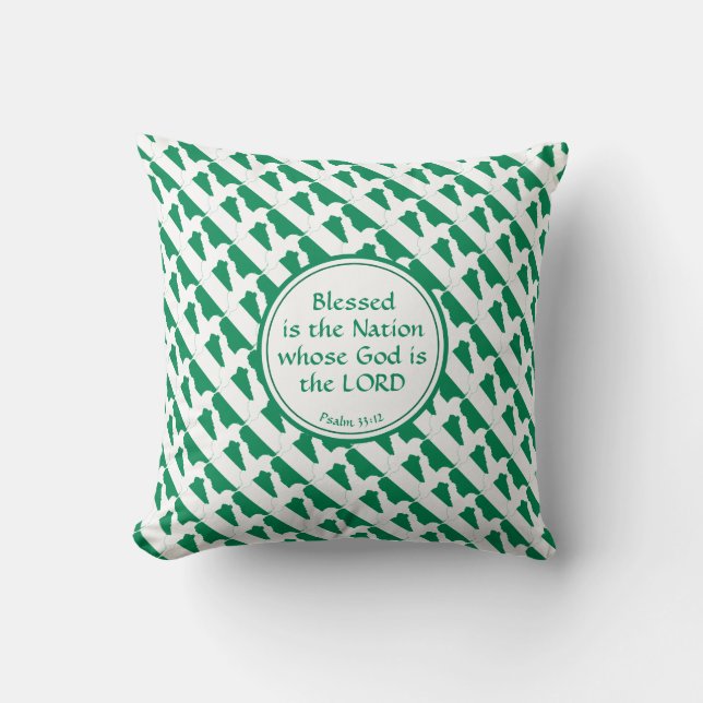 NIGERIA Flag Christlich gesegnete nigerianische Na Kissen (Vorderseite)