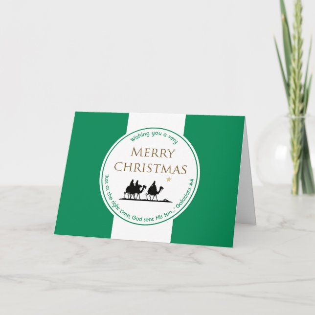 NIGERIA FLAG Drei Weisen Schrift Weihnachten (Vorderseite)