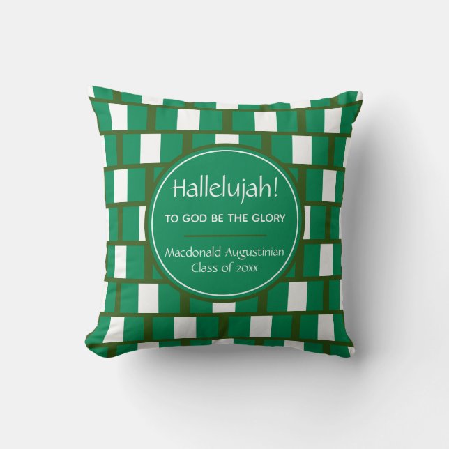 NIGERIA FLAG Graduate Custom HALLELUJAH Keepake Kissen (Vorderseite)