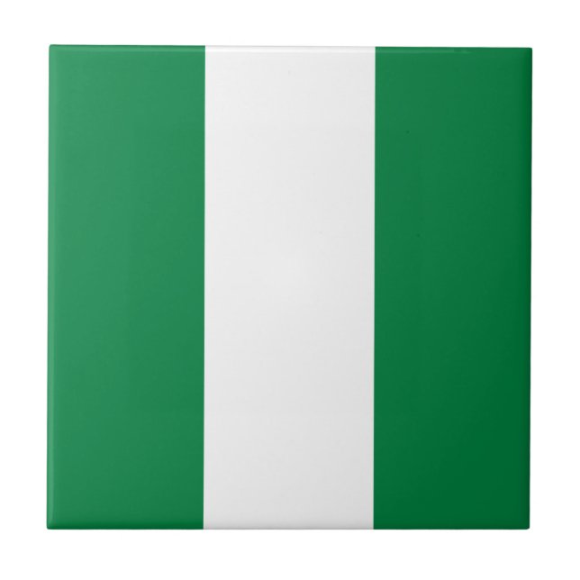 Nigeria Flag Keramik Tile Fliese (Vorderseite)
