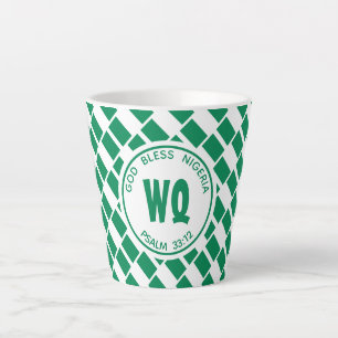 NIGERIA FLAG Naija Patriotic Customizable Milchtasse