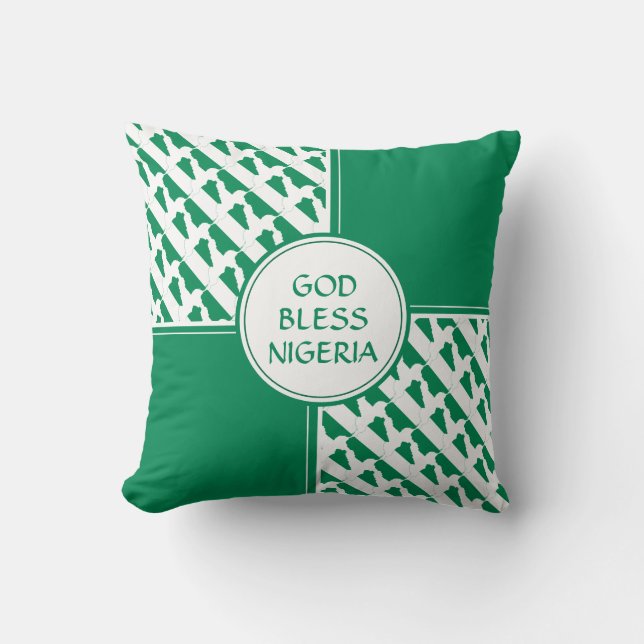 NIGERIA Flag Patriotic Nigerija Naija Kissen (Vorderseite)